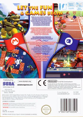 Mario & Sonic at the Olympic Games box cover back